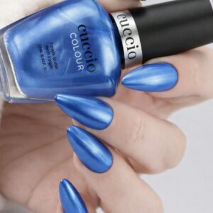 1404 CUCCIO perłowy niebieski lakier do paznokci 13ml blue bliss